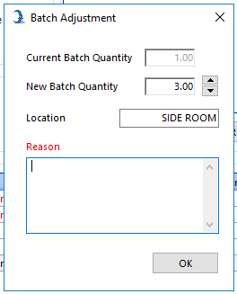 STOCK MANAGER | Reason Capture for Stock Level Adjustments